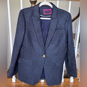 J Crew Herringbone Tweed Blazer